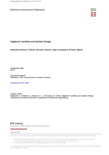 Algebraic Varieties and System Design