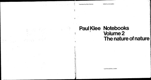 Notebooks, Volume 2: The Nature of Nature