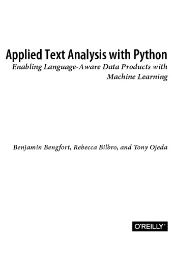 Applied Text Analysis with Python
