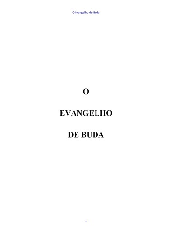 O evangelho de Buda