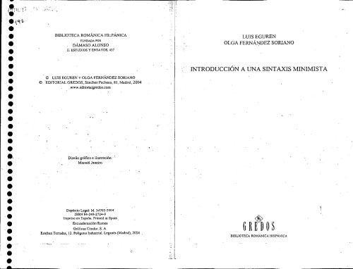 Introducción a una sintaxis minimista