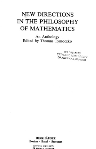 New Directions in the Philosophy of Mathematics: An Anthology