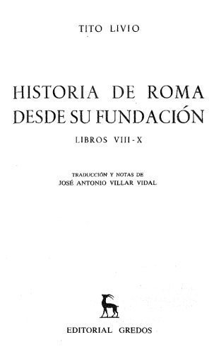 Historia de Roma desde su fundación. Libros VIII-X