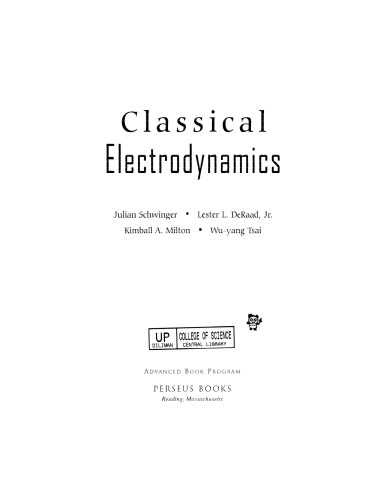 Classical Electrodynamics ()
