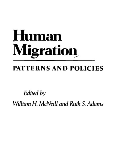 Human Migration: Patterns and Policies