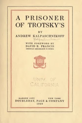 A PRISONER OF TROTSKY’S