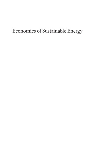 Economics of Sustainable Energy