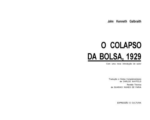 O colapso da bolsa,1929