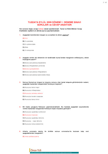 Tus Deneme Sınavları(Tusdata-Tusem-Tustime)