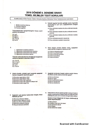 9. Tus Deneme Sınavı