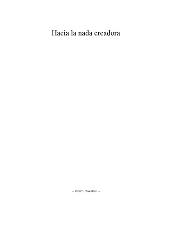 Hacia la nada creadora
