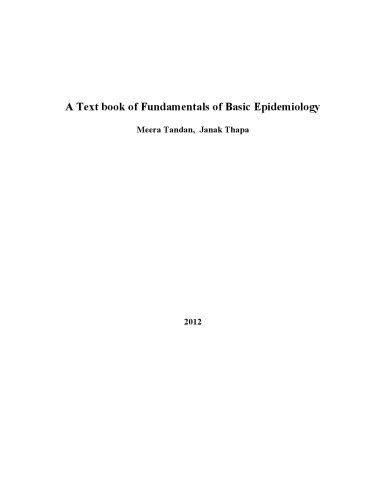 A Text book of Fundamentals of Basic Epidemiology