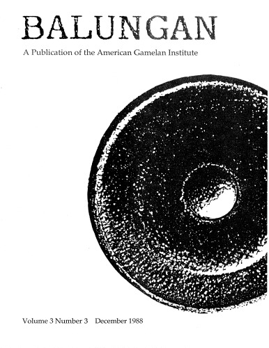 Balungan Gamelan Journal