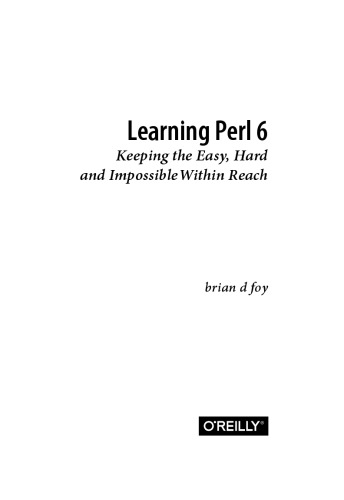 Learning Perl 6