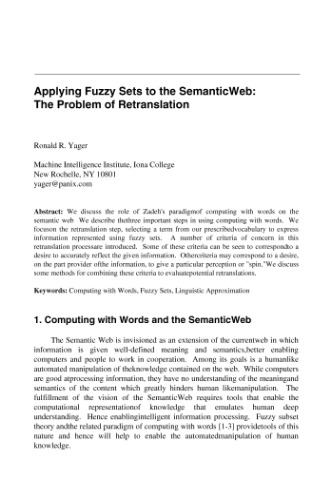Applied Soft Computing Technologies: The Challenge of Complexity (Advances in Intelligent and Soft Computing)