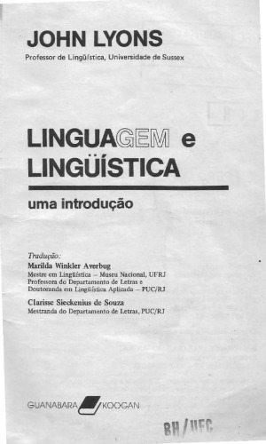 Linguagem e Lnguística: uma introdução
