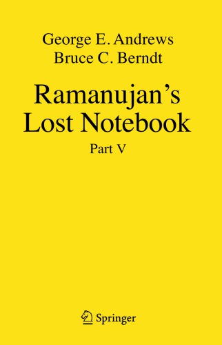 Ramanujan's Lost Notebook: Part V