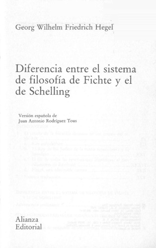 Diferencia entre el sistema de filosofía de Fichte y el de Schelling