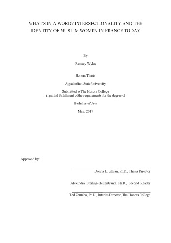 What’s In A Word? Intersectionality and the Identity of Muslim Women in France Today