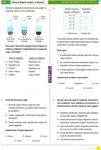 Apotemi TYT-AYT Biyoloji Soru Bankası (Ünite 1-5)