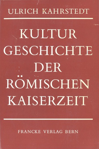 Kulturgeschichte der römischen Kaiserzeit