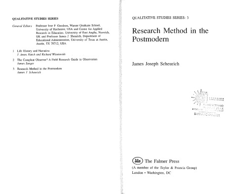 Research method in the postmodern