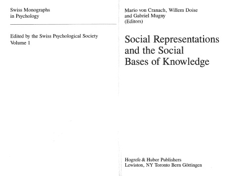 Social representations and the social bases of knowledge