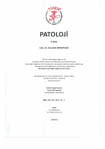 Patoloji Konu Kitabı