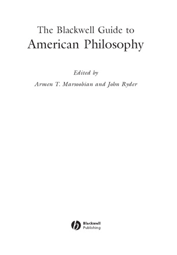 The Blackwell guide to American philosophy