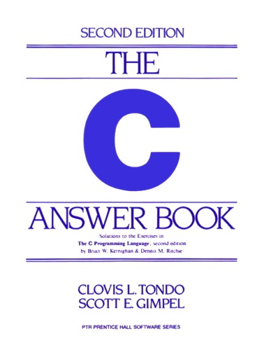 The C Answer Book Second Edition   7-302-02728-5