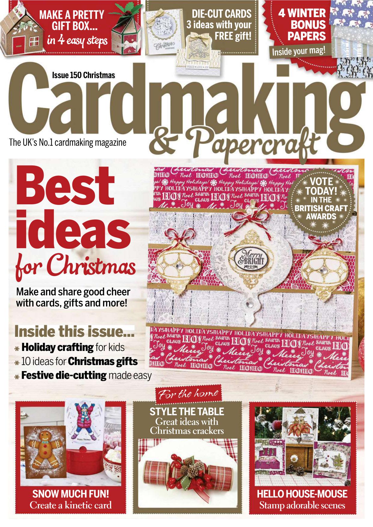 Cardmaking Papercraft Christmas 2015