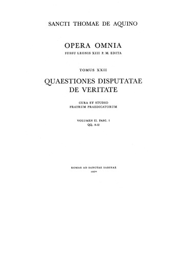 Quaestiones disputatae de veritate