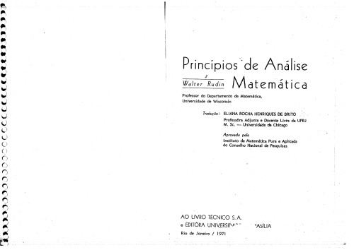 Princípios de Análise Matemática
