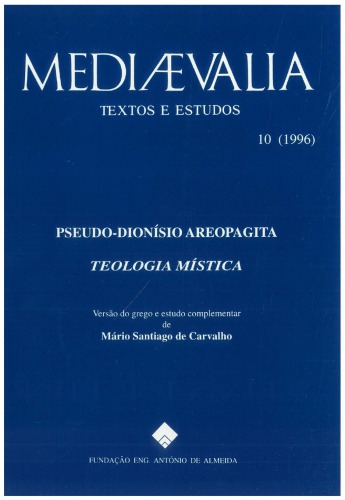 Teologia Mística Cartas + Estudos - Mediaevalia