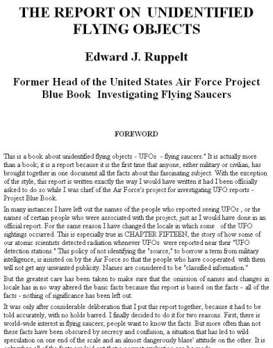 The Report on Unidentified Flying Objects