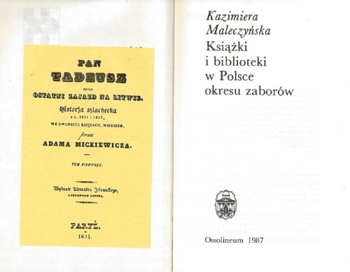 Książki i biblioteki w Polsce okresu zaborów