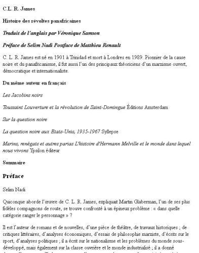 Histoire des révoltes panafricaines