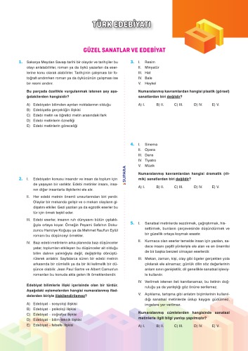 Supara AYT Edebiyat Test Takımı 2018-19