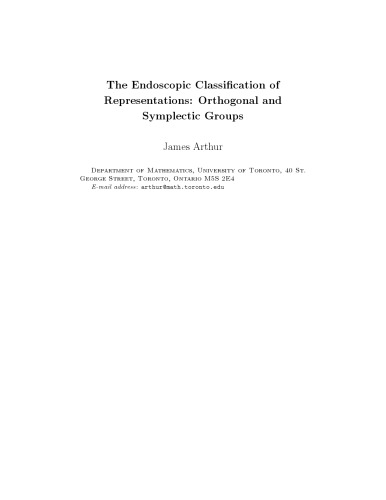 The Endoscopic Classification of Representations Orthogonal and Symplectic Groups