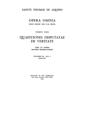 Quaestiones disputatae de veritate