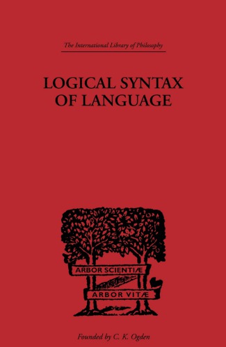 Logical Syntax of Language