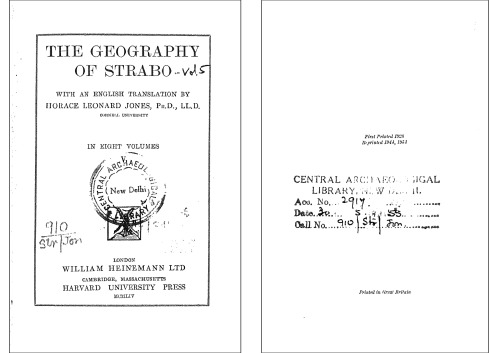 THE GEOGRAPHY OF STRABO VOL. V