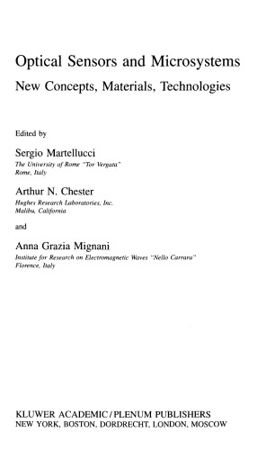 Optical sensors and microsystems: new concepts, materials, technologies