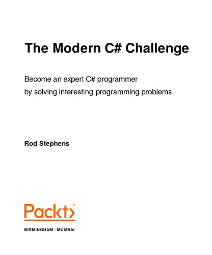 The modern C# Challenge