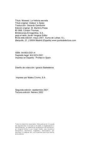 Mossad: LA Historia Secreta (Spanish Edition)