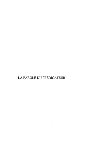 La parole du prédicateur (Ve-XVe siècle)