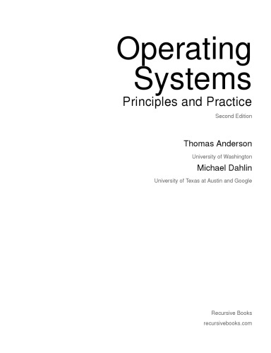 [INCOMPLETE ]Operating Systems: Principles and Practice, 2nd Edition