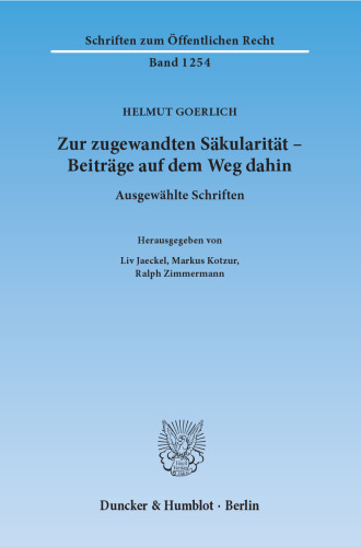 Zur zugewandten Säkularität – Beiträge auf dem Weg dahin