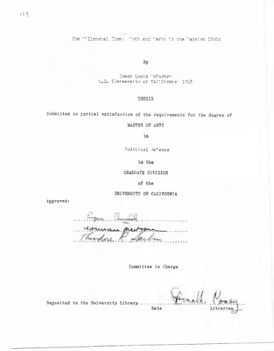 The Millenial Glow Myth and Magic in the Marxist Ethics