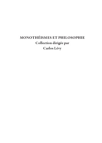 Philon d’Alexandrie. Un penseur à l’intersection des cultures gréco-romaine, orientale, juive et chrétienne